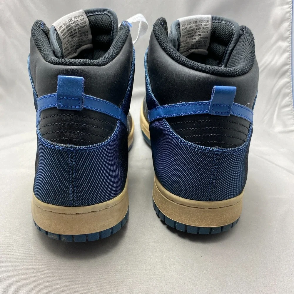 Nike Dunk High Sneakers Men's Size 12 Black Blue Shoes 2009 317982041